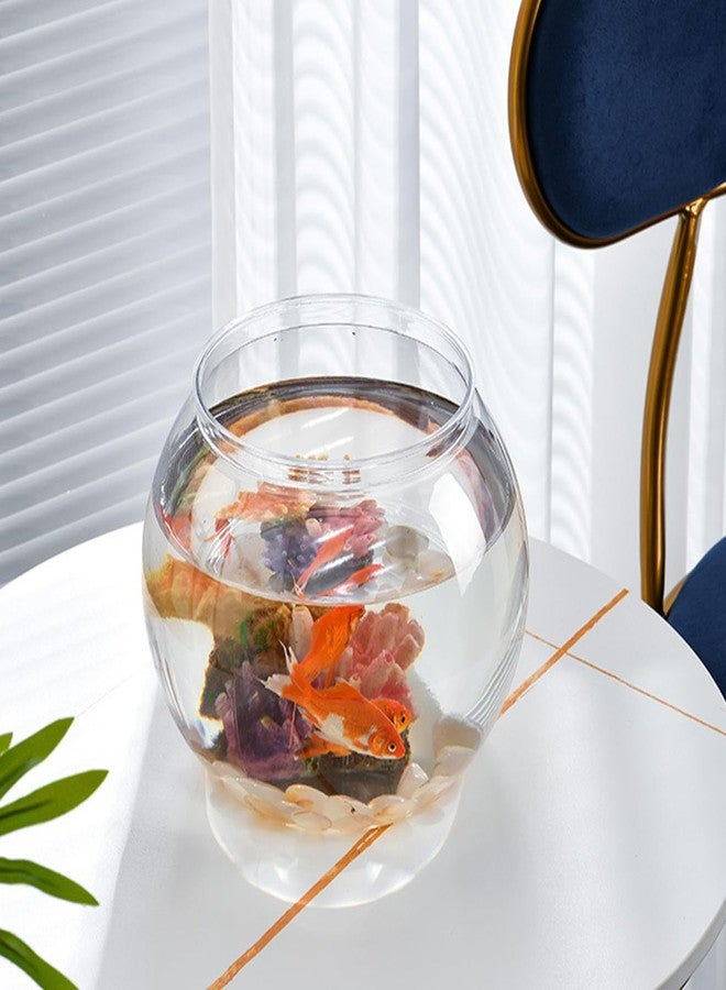 BCOATH 3pcs Goldfish Bowl Office Fish Tank Fish Tank Ornament Plastic Bowls Glass Vase Round Glass Vase Clear Glass Vases Transparent Betta Micro Landscape Tank - Image 4